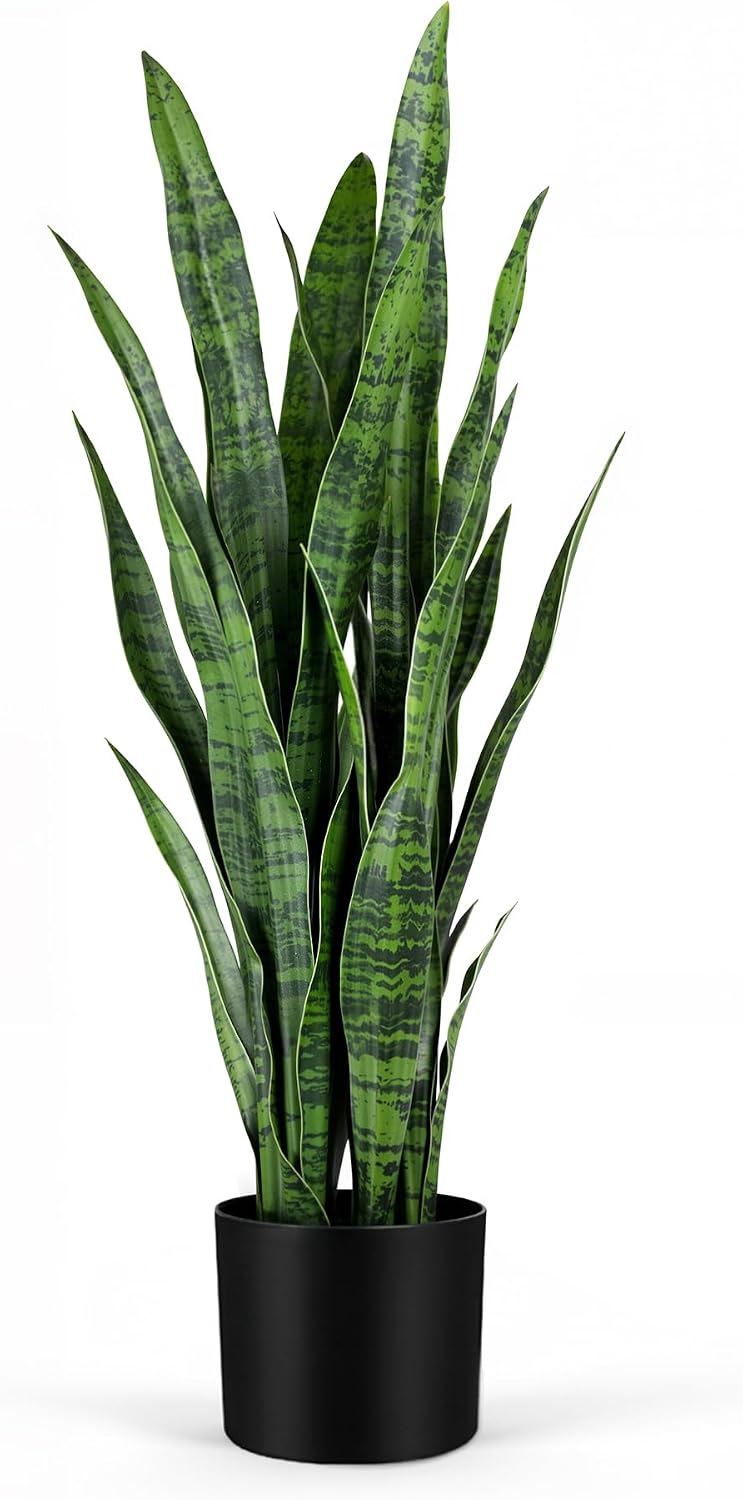 Snake Plant - Planta artificial de sansevieria, 35 polegadas,
