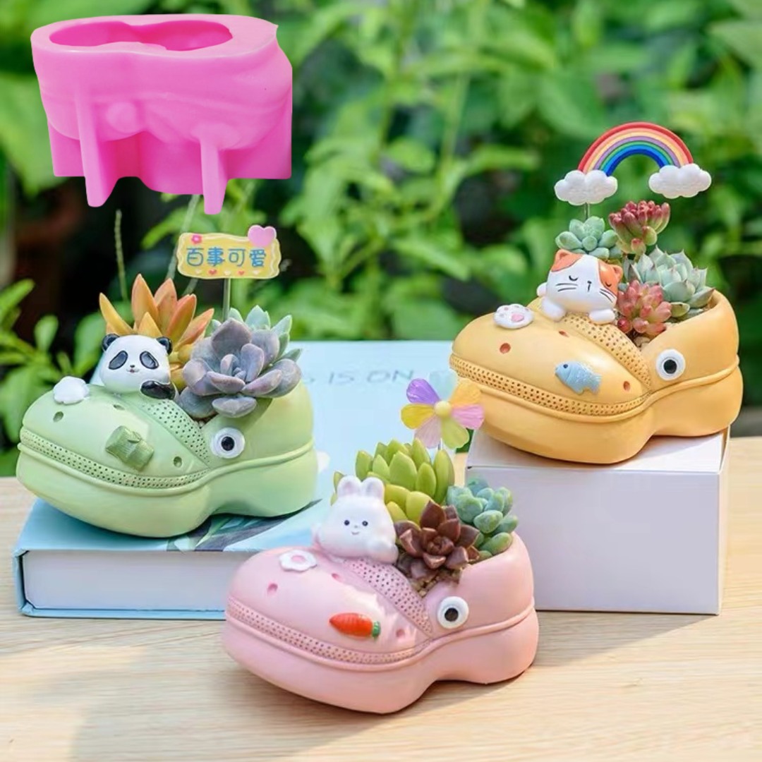 3D Animal Chinelos para Planta - Succulent Set avaliação e preço