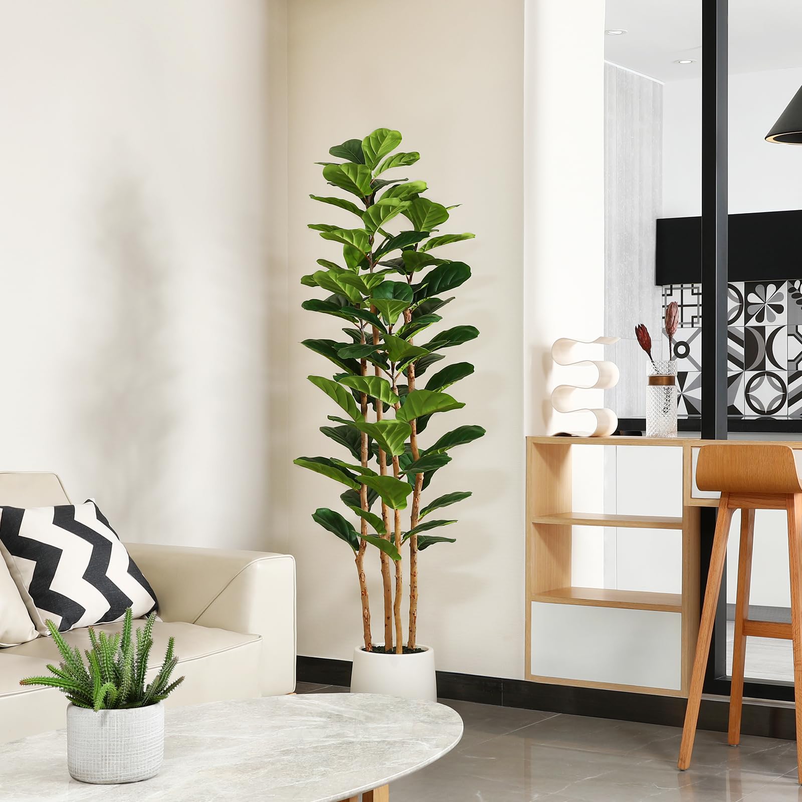 Árvore artificial de figueira- - Fiddle Leaf Fig avaliação e preço